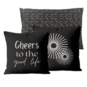 sierkussens cheers goede dag zwart hart living club
