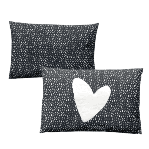 kussen zwart hart living club