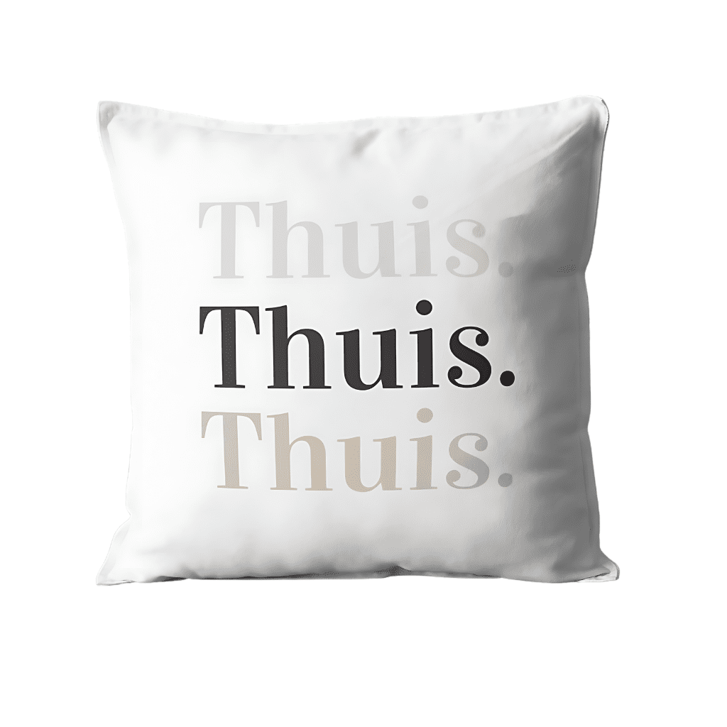 sierkussen thuis voorkant