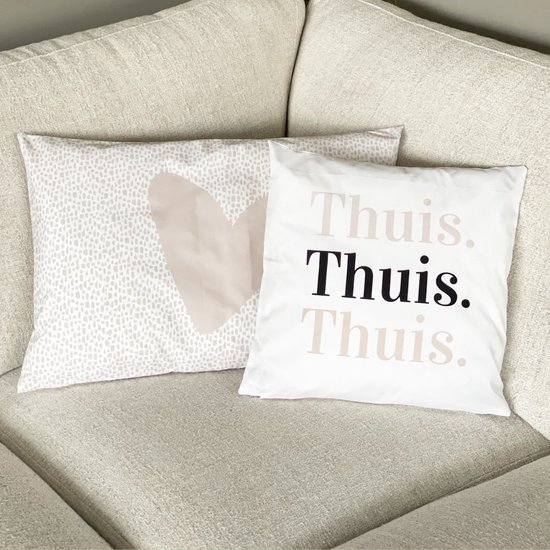 sierkussen beige hart bank