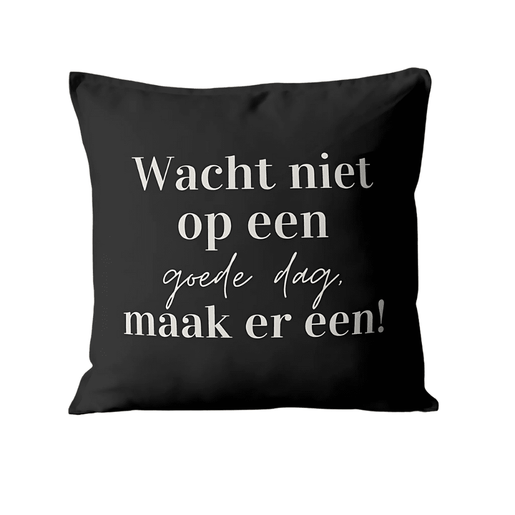sierkussen goede dag voorkant