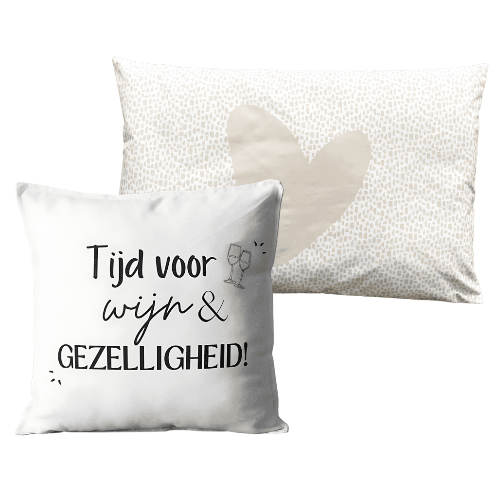 sierkussens wijn beige hart living club