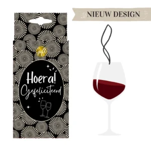 Autogeurhanger - Gefeliciteerd Wijn